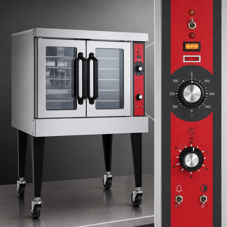 Product image #3 for Vulcan VC4ED-QS-PLATINUM Quick Ship Full-Size Single Deck Electric Convection Oven, Standard Depth, 12.5 kW