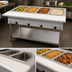 Thumbnail image #3 for Omcan Stainless Steel Open Well Electric Steam Table with Cutting Board and Undershelf, 58-Inch, 4-Pan, 240V