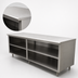 Thumbnail image #3 for Advance Tabco Special Value Economy Flat Top Open Base Work Table with Mid-Shelf, 108