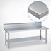 Thumbnail image #3 for Duke 84-Inch x 30-Inch Stainless Steel Work Table with 10-Inch Riser and Stainless Undershelf