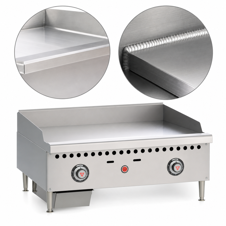 Product image #4 for Vulcan 48-Inch Low Profile Countertop Gas Griddle with 1-Inch Polished Steel Plate