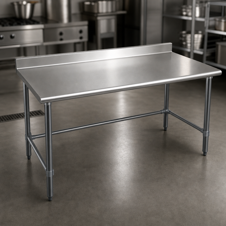 Product image #3 for Eagle BlendPort® Budget Series 30" W x 24" D Stainless Steel Work Table with 4-1/2" Backsplash