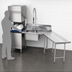 Thumbnail image #3 for Advance Tabco 107-Inch Right-Hand L-Shaped Dishlanding Soil Dishtable with Pre-Rinse Sink, 16/304 Stainless Steel