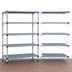 Thumbnail image #3 for MetroMax Q 5-Shelf Add-On Polymer/Wire Shelving Unit, 42W x 21D x 74H, Louvered