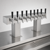 Thumbnail image #3 for Countertop Air-Cooled Stainless Steel Bridge Tee Draft Beer Tower with 8 Faucets