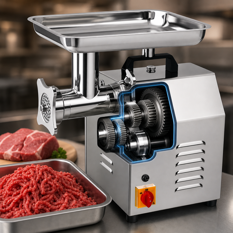 Product image #3 for Uniworld TC-12E Electric #12 Bench Meat Grinder, 250 lb. Per Hour