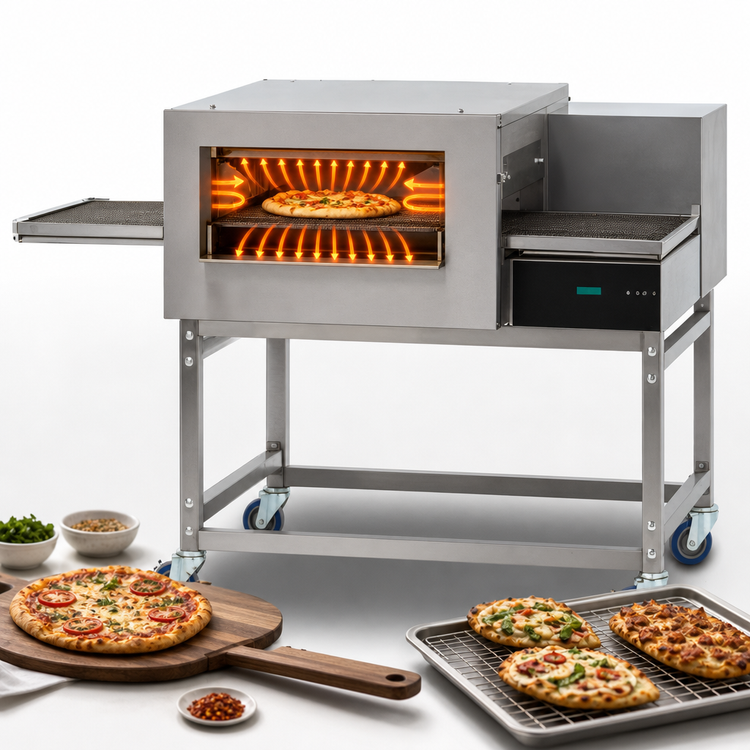 Product image #3 for Lincoln Impinger II KNLZ-Rated Ventless Electric Single-Deck Conveyor Oven, Front-Loading, Single Belt, 240V/3-Phase