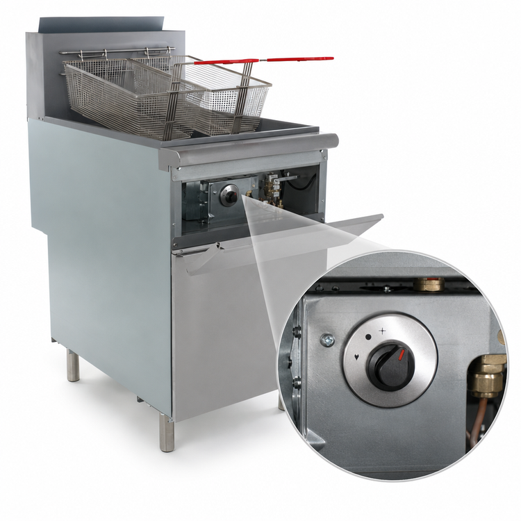 Product image #4 for General 70 lb. LP Gas Floor Fryer with Millivolt Controls