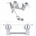Thumbnail image #3 for T&S Brass 8-Inch Wall Support Service Sink Faucet with Plain End Spout and Wall Brace