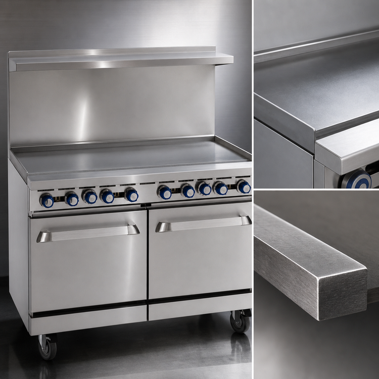 Product image #3 for Imperial IR-G48 Pro Series 48" Gas Restaurant Range with 48" Griddle and (2) Space Saver Ovens