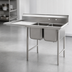 Thumbnail image #3 for Eagle Group 414 Series 2-Compartment Stainless Steel Floor Model Sink with Left Drainboard, 66-3/4 Inch W x 31-3/4 Inch D