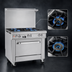Thumbnail image #3 for Southbend Ultimate 24-Inch Gas Restaurant Range with 4 Open Burners, Cabinet Base, and Backriser Shelf