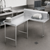 Thumbnail image #3 for Advance Tabco Island-Style L-Shaped Dish Table, 95 Inch, 304 Stainless Steel