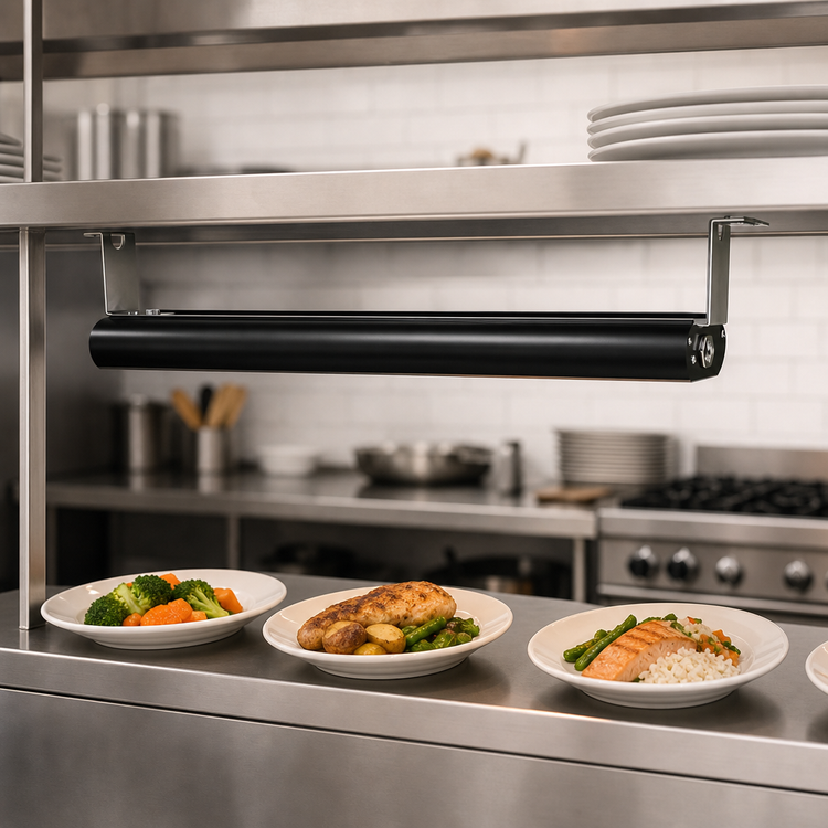Product image #3 for Vollrath 24-Inch Low Profile Unlighted Strip Heat Lamp with Black Powder Coat Aluminum Housing