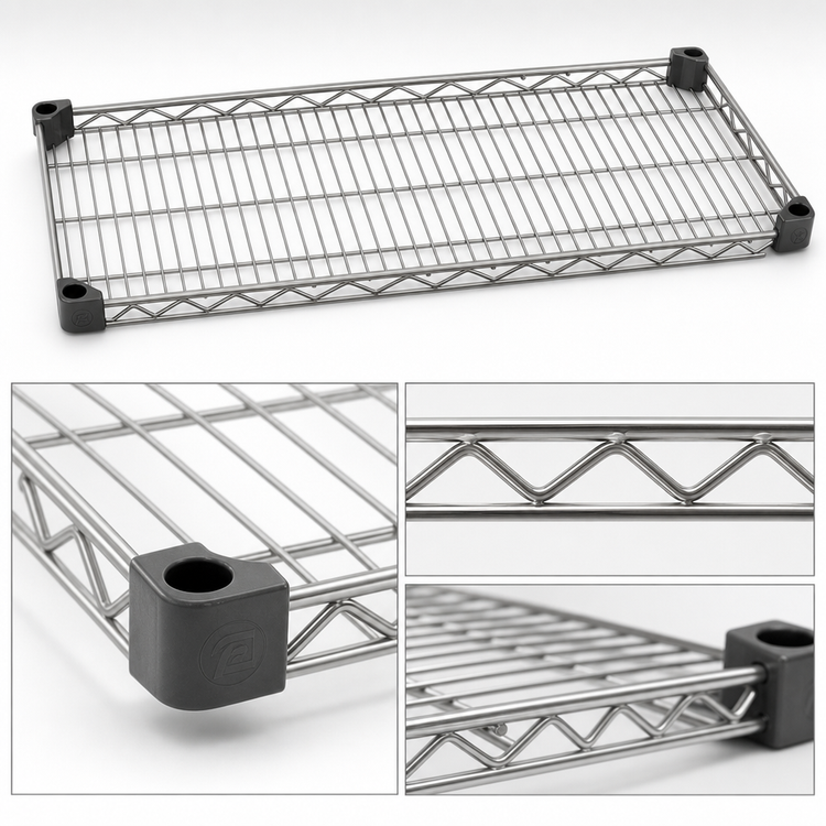 Product image #3 for Eagle QuadTruss Quad-Adjust Wire Reverse Mat Shelf, 48 x 21 Inches, Stainless Steel Finish