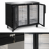 Thumbnail image #3 for IKON Refrigeration Two-Section Glass Swing Door Back Bar Cooler, 49-1/10 Inch, 10.45 Cu. Ft.