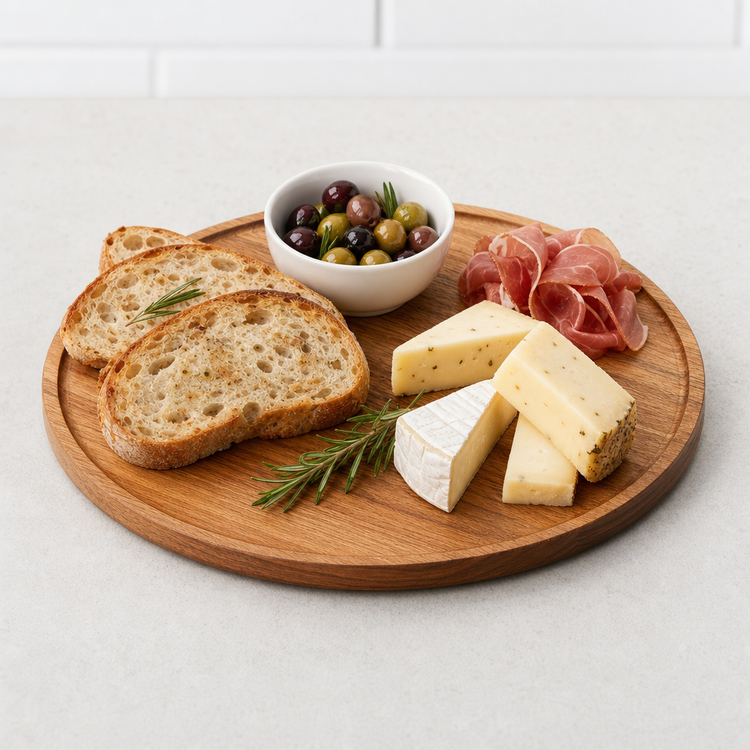 Product image #4 for American Metalcraft Loft Collection 14-Inch Round Acacia Wood Serving Board