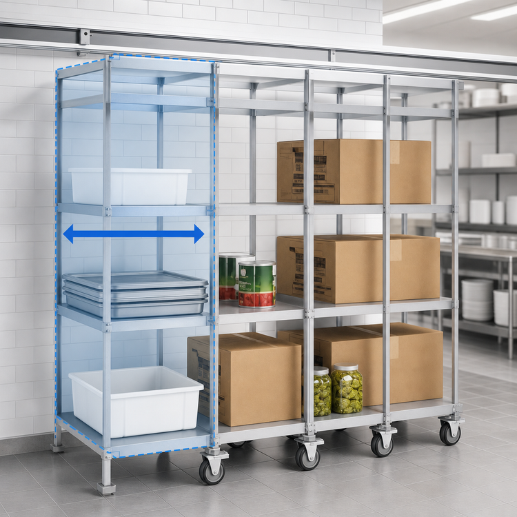 Product image #3 for Master Trak Overhead Track Mobile Unit Kit for 24-Inch Deep Shelves