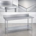 Thumbnail image #3 for Duke Stainless Steel Work Table with 5-Inch Riser and Undershelf, 108-Inch x 30-Inch x 36-Inch