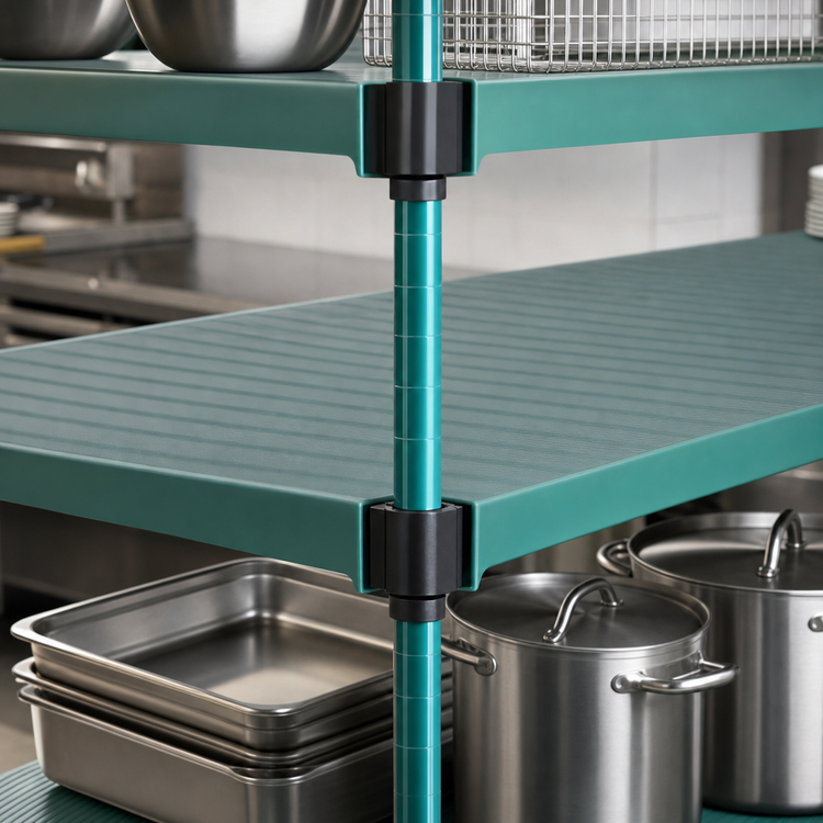 Product image #3 for QuadPlus 60" x 24" Solid Polymer Shelf Mat for Commercial Shelving