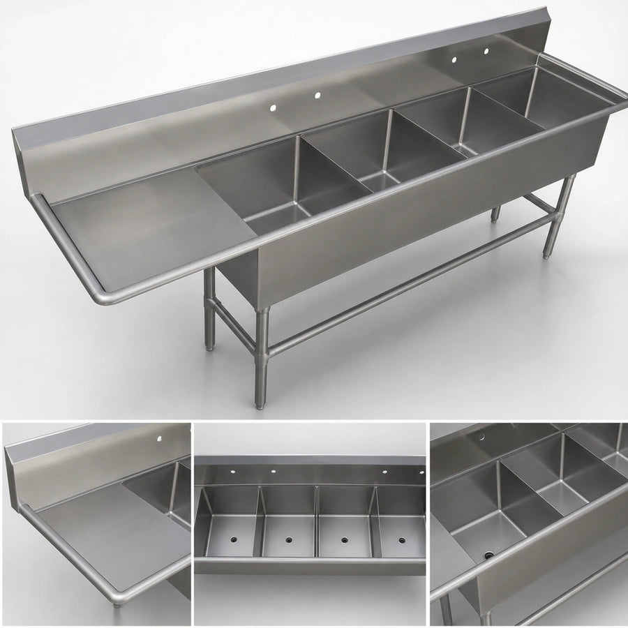Four Compartments with Left Drainboard