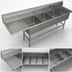 Thumbnail image #3 for John Boos Pro-Bowl Stainless Steel 4-Compartment Sink with Left 30-Inch Drainboard