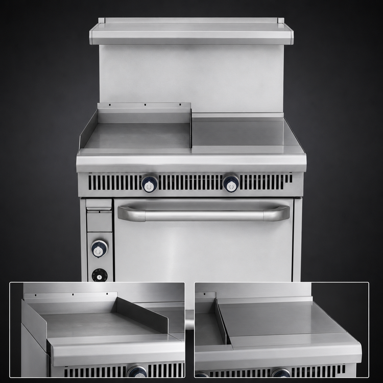 Product image #3 for Imperial Spec Series 36-Inch Heavy Duty Gas Range with 18-Inch Griddle, 18-Inch Hot Top, and Standard Oven
