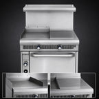 Thumbnail image #3 for Imperial (Middleby) Spec Series IHR-G18-1HT 36-Inch Heavy-Duty Gas Range with 18-Inch Griddle, 18-Inch Hot Top and Standard Oven
