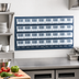 Thumbnail image #3 for Quantum Wall-Mounted Louvered Panel Starter Unit with 32 Clear Bins, 36 x 6 x 19 Inches