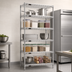 Thumbnail image #3 for Eagle Group 5-Tier Stationary Starter Wire Shelving Unit with QuadTruss Shelves, 42 x 24 x 86 Inches, Stainless Steel Finish