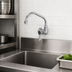 Thumbnail image #3 for Fisher Stainless Steel Wall-Mount Single-Hole Faucet with 6-Inch Swing Spout and Lever Handle