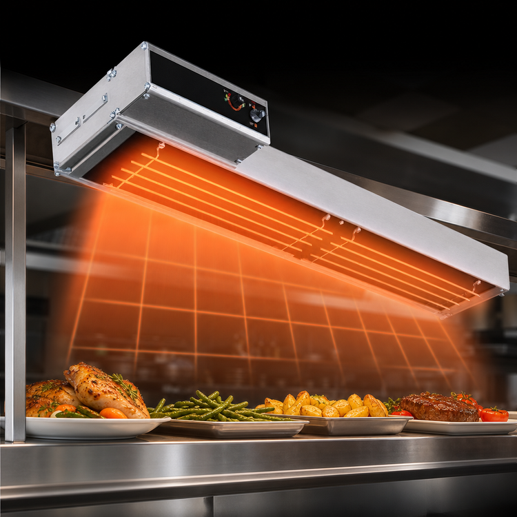 Product image #3 for Hatco Glo-Ray High Watt Dual Infra-Black Lighted Strip Heater, 42 Inch, 2080 Watts