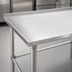 Thumbnail image #3 for John Boos Stallion ST6R1.5-2484SBK Stainless Steel Work Table, 84 x 24 in, 16-Gauge Type 300 Top, 1-1/2 in Rear Backsplash