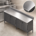 Thumbnail image #3 for John Boos Enclosed Base Work Table with Hinged Doors, 144 x 30 Inches, 16-Gauge 300-Series Stainless Steel Top, 5-Inch Backsplash