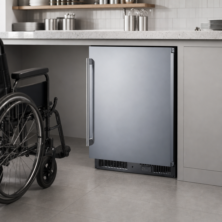 Product image #4 for Summit Appliance 24-Inch Wide ADA-Compliant Frost-Free Undercounter All-Freezer with Stainless Steel Door