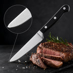 Thumbnail image #3 for Mundial 5128-5E 5-Inch Forged Steak Knife with Serrated High-Carbon Stainless Steel Blade and Black Polyacetal Handle Case of 6
