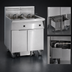 Thumbnail image #3 for Imperial 6-Battery Electric Floor Fryer with Built-In Space Saver Filter System, 75 lb. Tanks, Electronic Thermostat, Immersed Elements