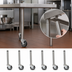 Thumbnail image #3 for John Boos 34-3/4 Inch Heavy-Duty Stainless Steel Legs With 5 Inch Locking Swivel Casters, Set of 6