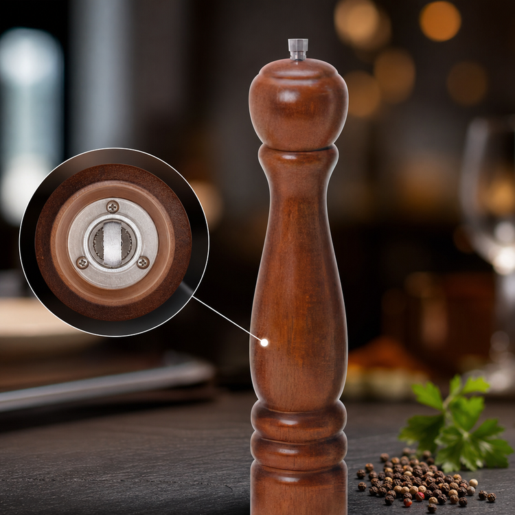 Product image #3 for American Metalcraft 12-Inch Mahogany Wood Pepper Mill