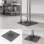 Thumbnail image #3 for Metro Super Erecta SABP46BR-1PK Seismic HCAI Base Plate Kit, 4-Post Square 6-Bolt, for Back-to-Back Shelving