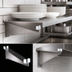 Thumbnail image #3 for 21 Inch Heavy Duty Double Knob Shelf C Bracket for Cantilevered Shelving, Stainless Steel