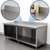 Thumbnail image #3 for Advance Tabco Special Value Series 120-Inch W x 30-Inch D Stainless Steel Open Base Work Table with 5-Inch Backsplash
