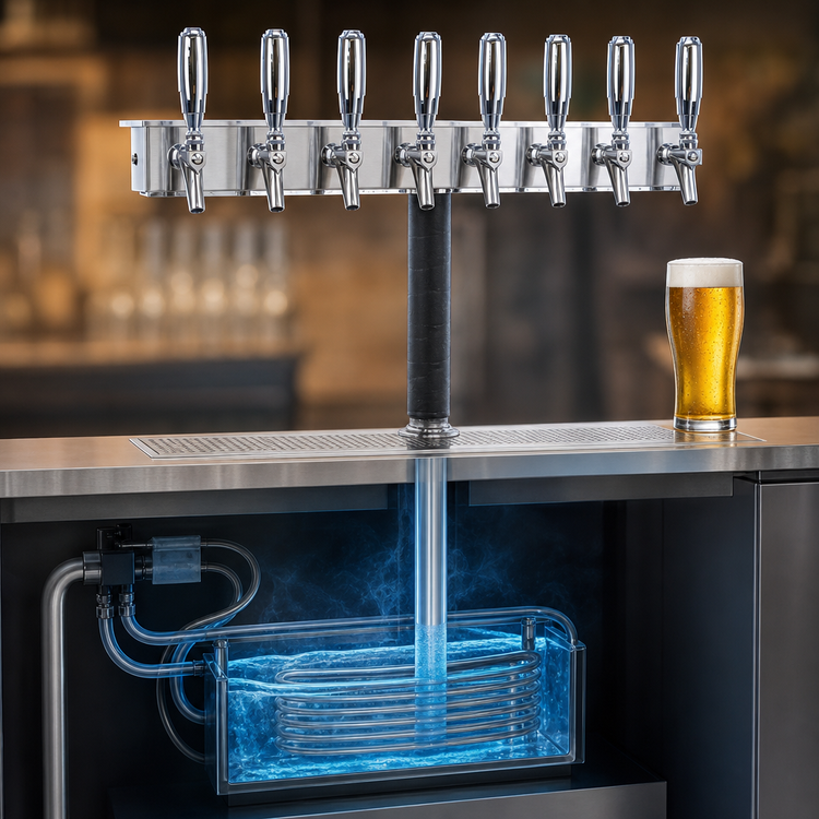 Product image #3 for Micro Matic 8-Faucet Underbar Glycol-Cooled Draft Beer Dispenser