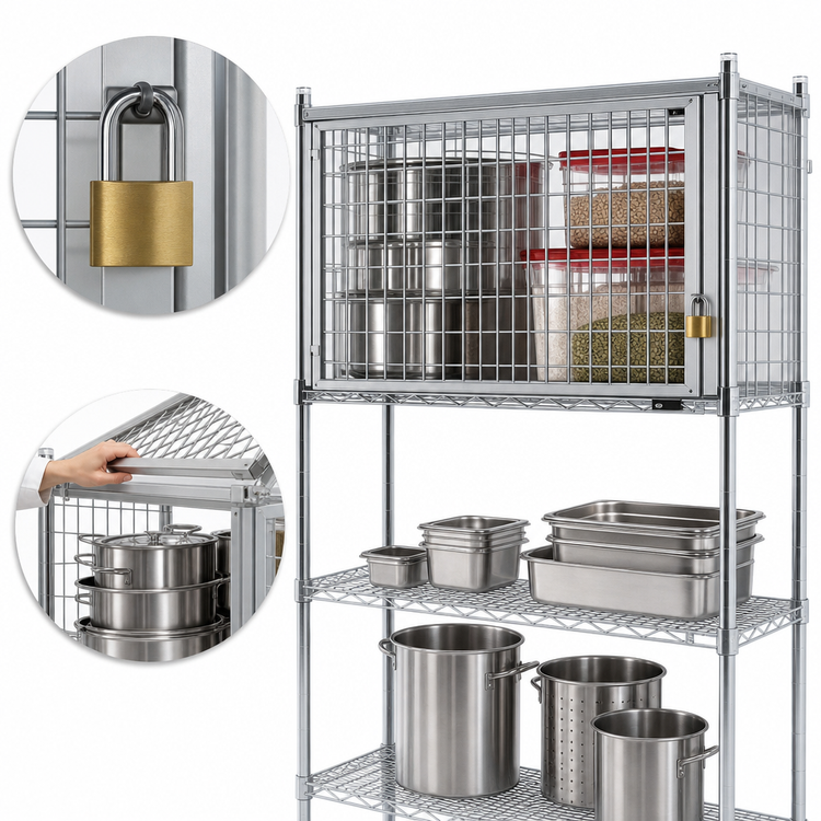 Product image #3 for Eagle Group 60-Inch W x 24-Inch D Stainless Steel Security Enclosure Kit with Flip-Up Door