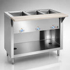 Thumbnail image #3 for Duke Manufacturing Thurmaduke E-3-CBSS 46-Inch 3-Pan Electric Steamtable with Sealed Wells and Open Storage Base