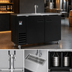 Thumbnail image #3 for Serv-Ware 61-Inch Wide Black Beer Dispenser Keg Cooler with 1 Tower and 2 Faucets