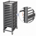 Thumbnail image #4 for Cambro Ultimate Full-Size Sheet Pan Rack, 40 Pan Capacity, 1-1/2 Inch Rail Spacing, Plastic Swivel Casters