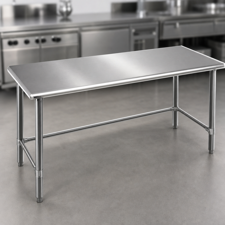 Product image #3 for Eagle Spec-Master 108-Inch Stainless Steel Work Table, 30-Inch Deep, 14-Gauge Top, Open Base