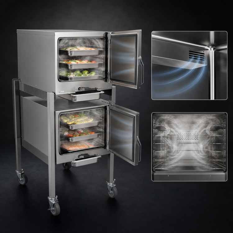Product image #3 for AccuTemp Evolution Double-Compartment Connectionless Boilerless Electric Convection Steamer with Stand