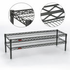 Thumbnail image #3 for Eagle Group QuadTruss HDFCM1424V 2-Tier Front Case Merchandise Wire Shelving Unit, 24 x 14 x 14 Inches, Pewter Gray Epoxy Finish